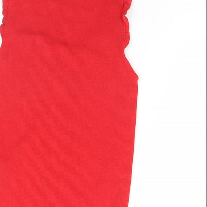 Womens UK Size 10 New Look Red Basic Tank