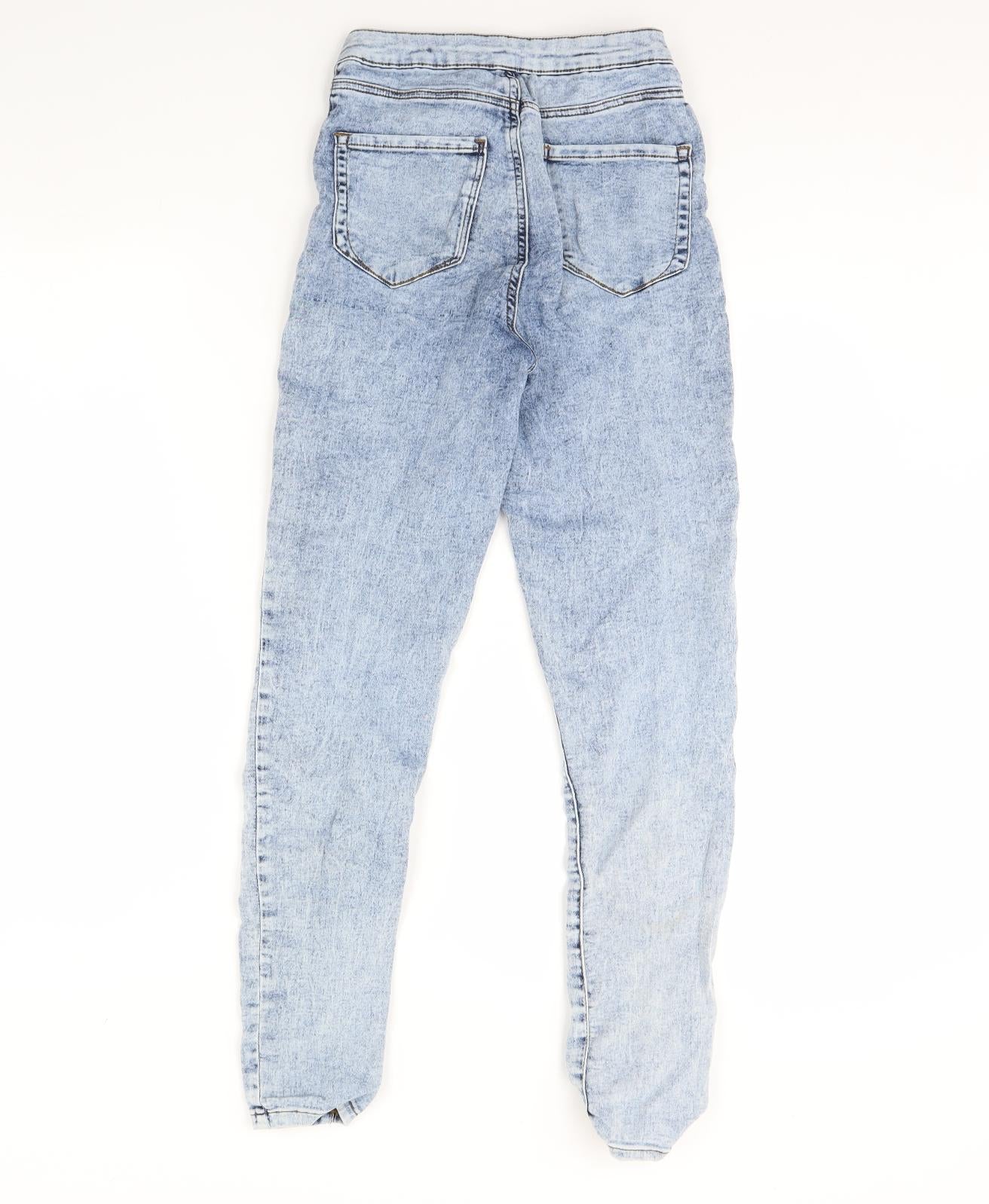 Denim & Co. Womens Blue  Denim Skinny Jeans Size 8 L28 in