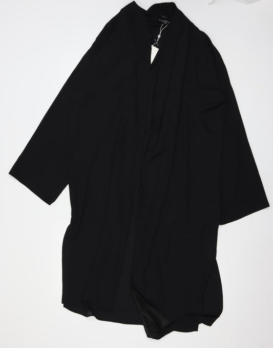 Missguided Womens Black  Chiffon Jacket  Size 8