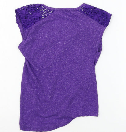 Long board Girls Purple  Jersey Basic T-Shirt Size 9-10 Years