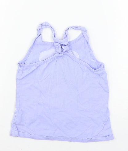 The Childrens Place Girls Blue  Jersey Basic T-Shirt Size 5-6 Years  - flowers