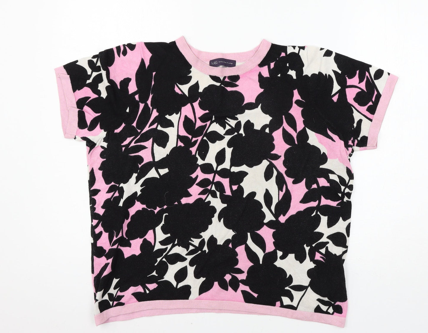 Womens UK Size 14 Marks and Spencer Pink Pullover Jumper