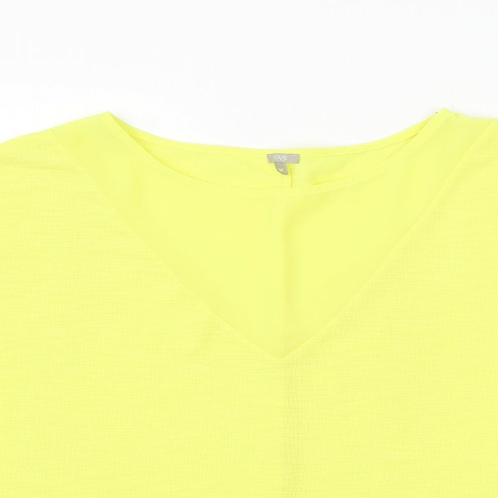 Womens UK Size M OVS Yellow Basic Blouse