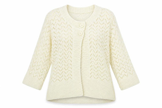 Womens UK Size M Glimpse Ivory Cardigan Jumper