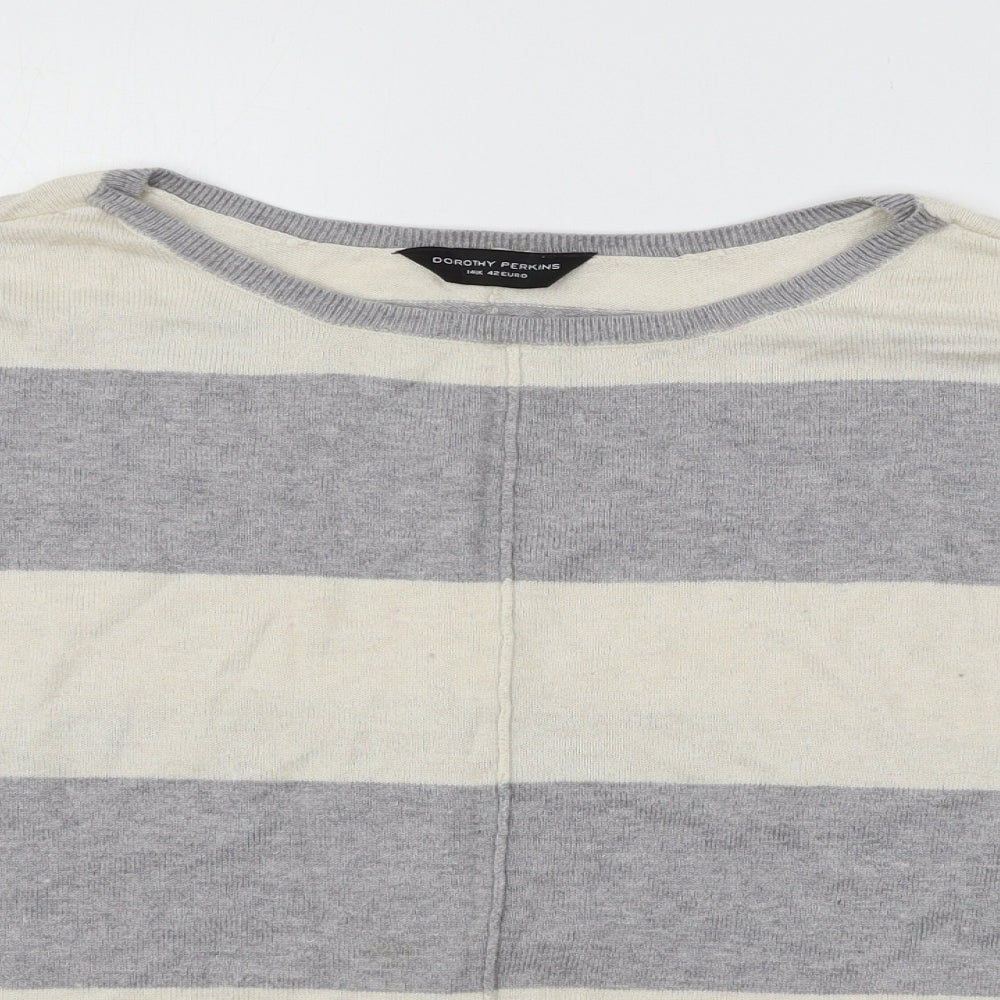 Womens UK Size 14 Dorothy Perkins Grey Pullover Jumper