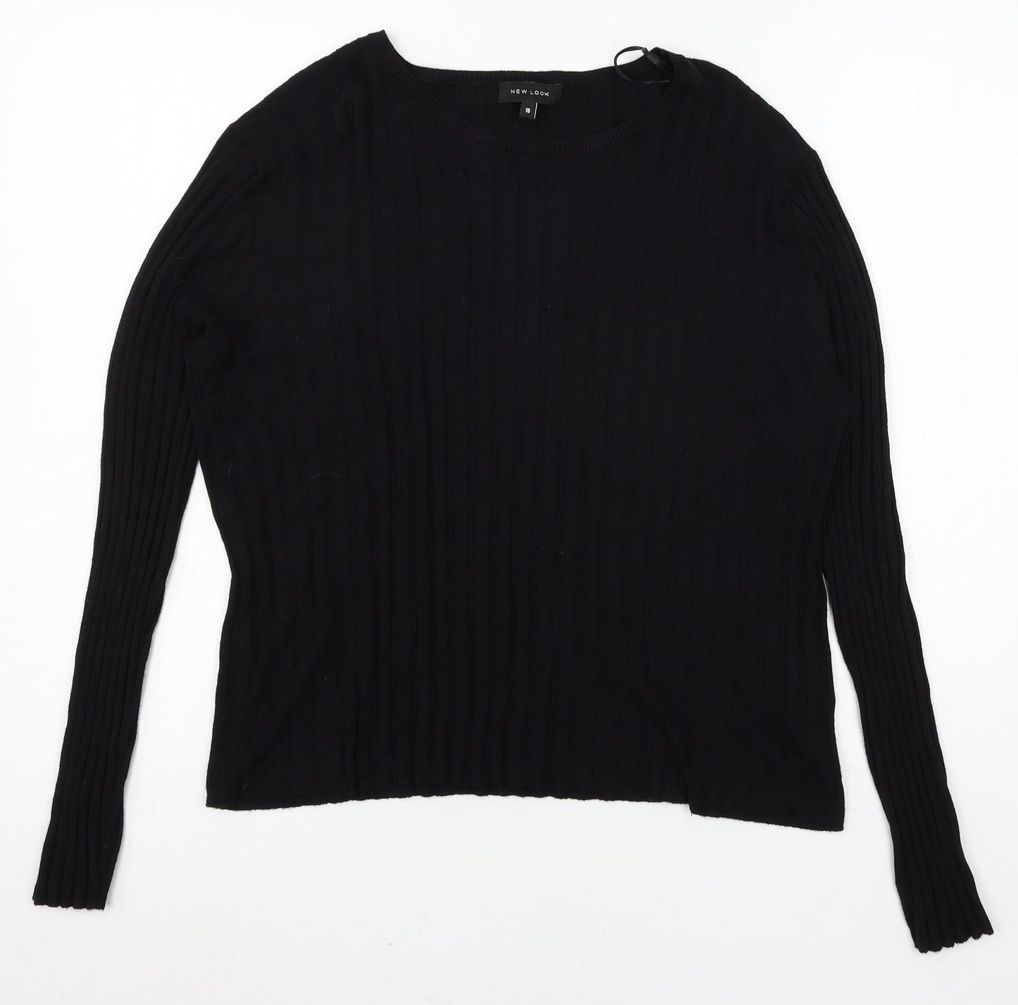 Womens UK Size L New Look Black Pullover Jumper