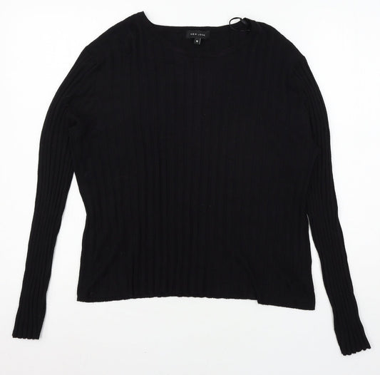 Womens UK Size L New Look Black Pullover Jumper