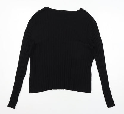 Womens UK Size L New Look Black Pullover Jumper