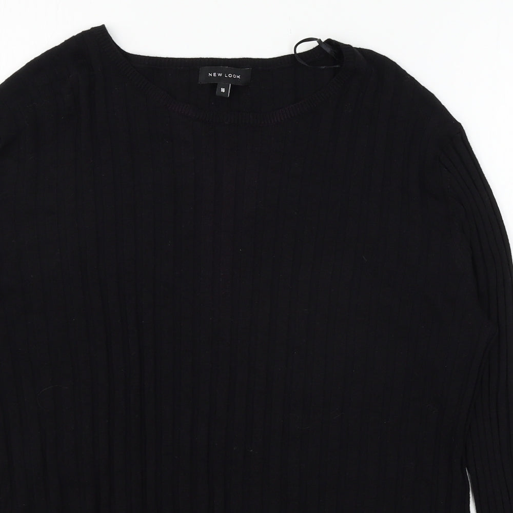Womens UK Size L New Look Black Pullover Jumper