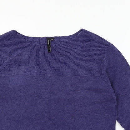Womens UK Size 10 Essentials Blue Pullover Jumper