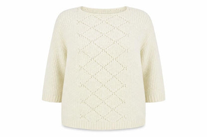Womens UK Size 20 M&Co Ivory Pullover Jumper