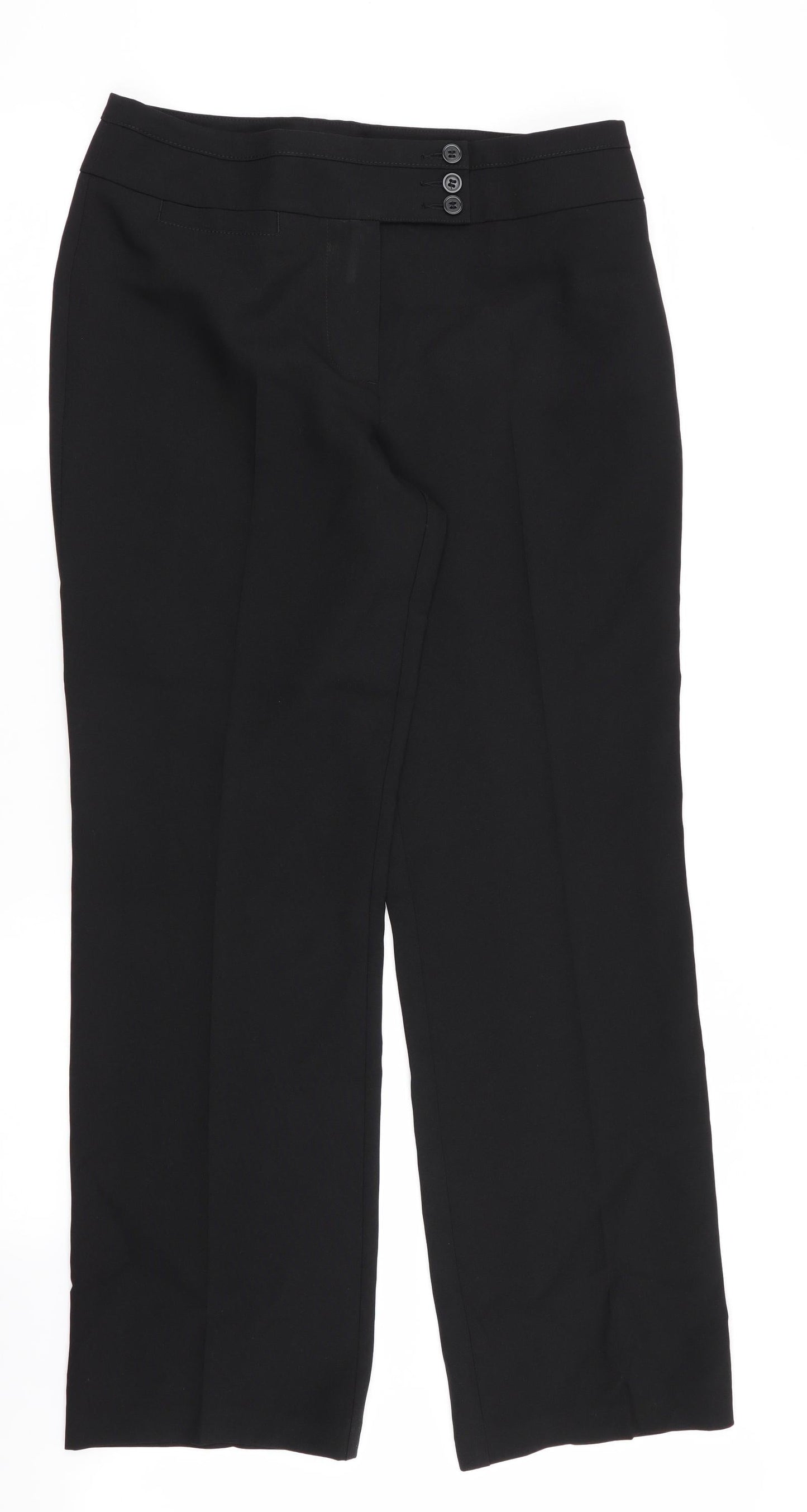 Womens UK Size 30 in Preworn Regular Fit  Black Trousers