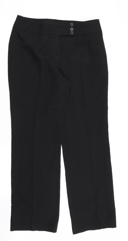 Womens UK Size 30 in Preworn Regular Fit  Black Trousers