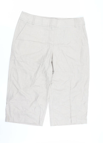 Womens UK Size 30 in Preworn Regular Fit Capri Beige Trousers