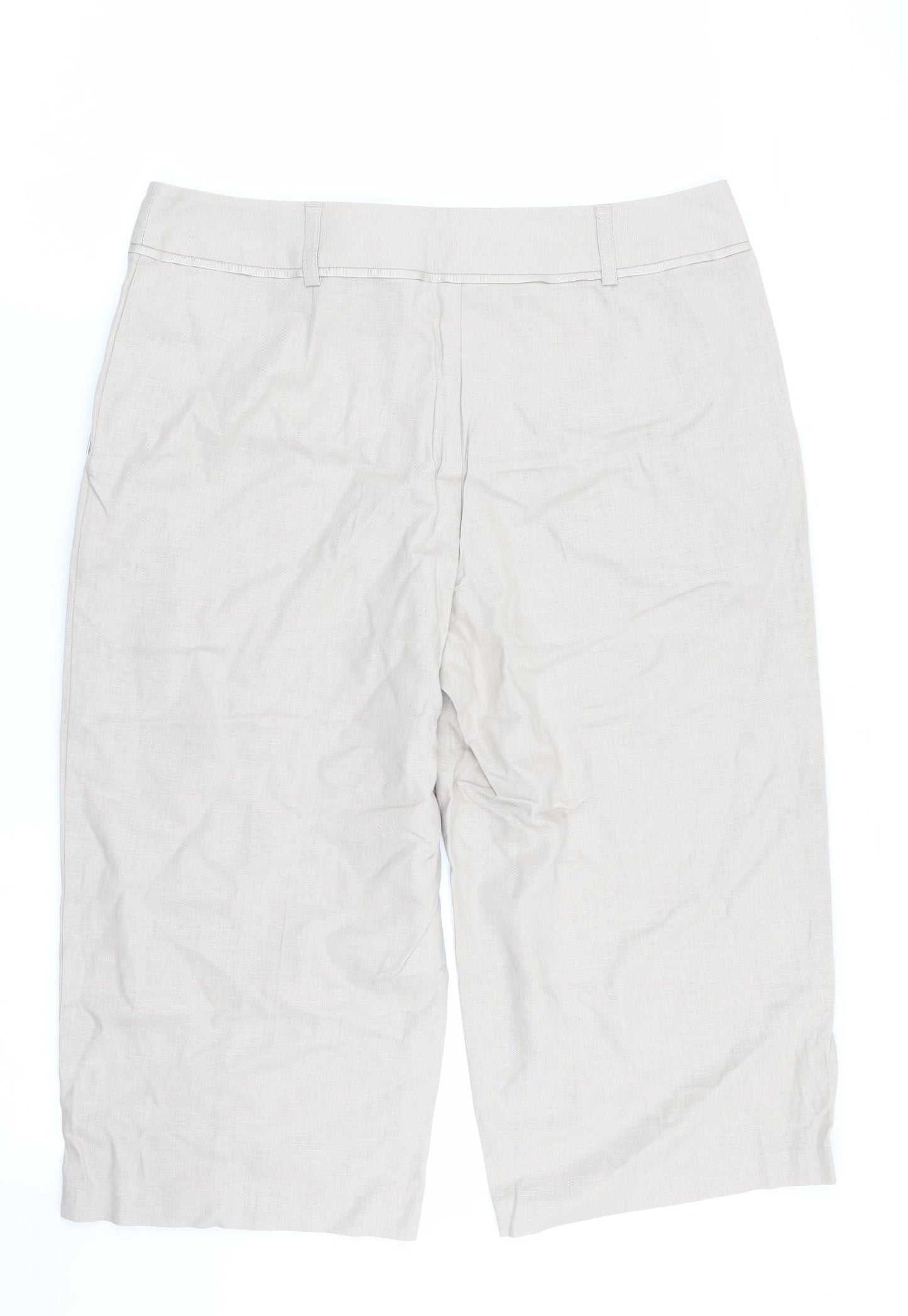 Womens UK Size 30 in Preworn Regular Fit Capri Beige Trousers