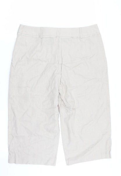 Womens UK Size 30 in Preworn Regular Fit Capri Beige Trousers