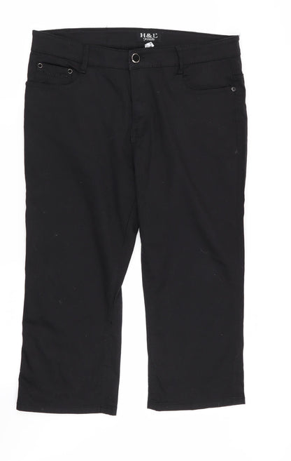 H&L Womens Black   Capri Jeans Size 34 in L22 in