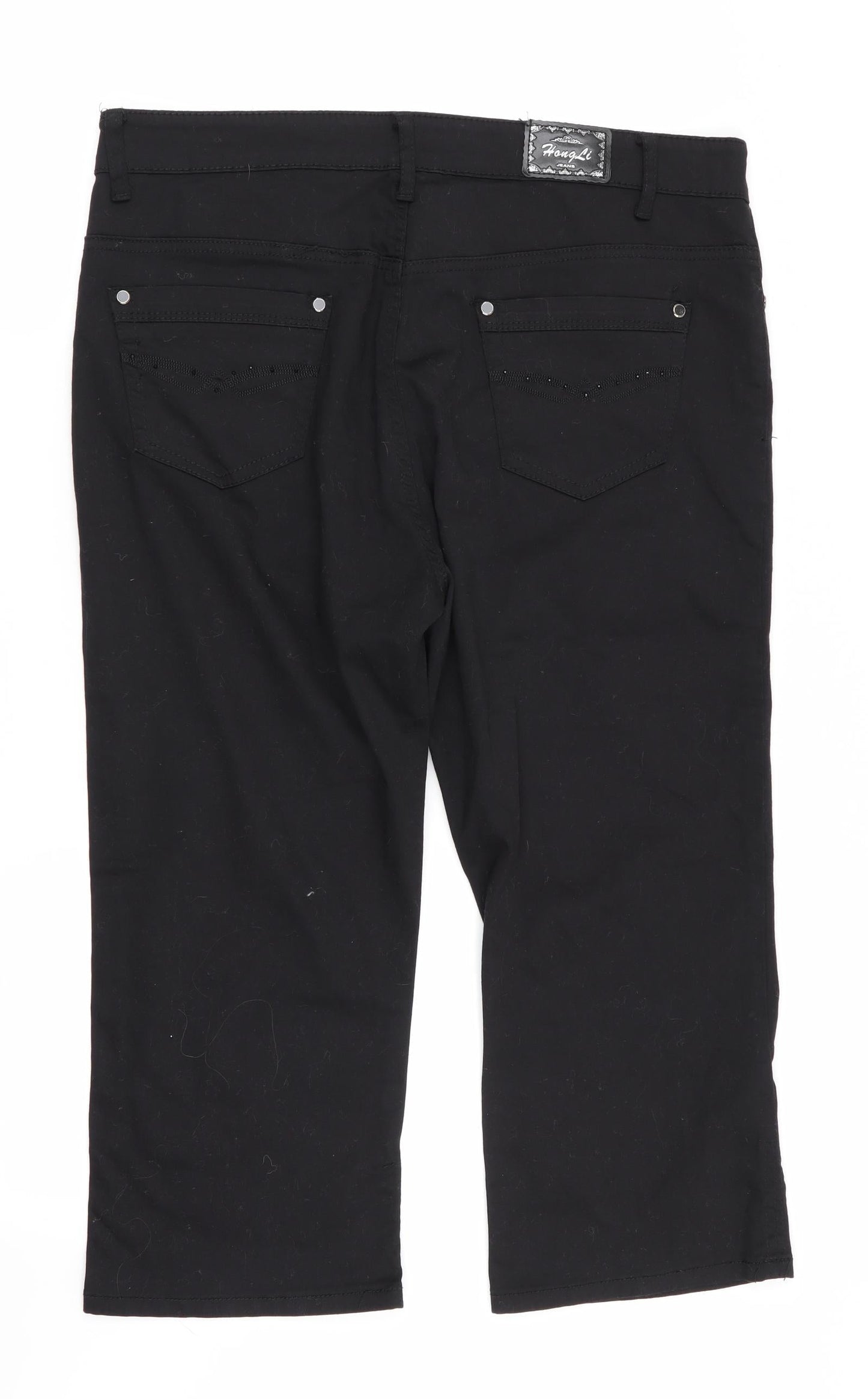 H&L Womens Black   Capri Jeans Size 34 in L22 in