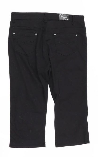 H&L Womens Black   Capri Jeans Size 34 in L22 in
