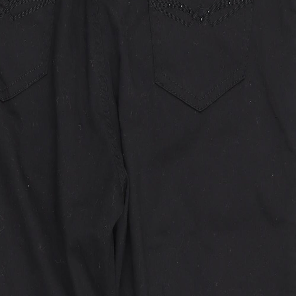 H&L Womens Black   Capri Jeans Size 34 in L22 in