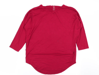 Womens UK Size 10 Select Red Basic T-Shirt