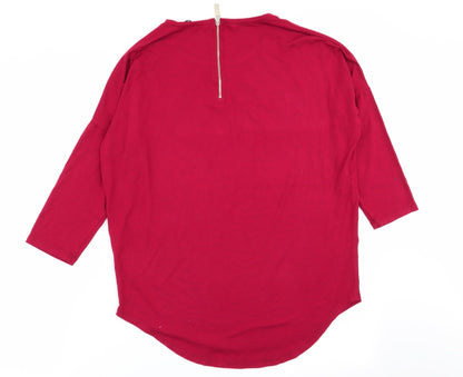 Womens UK Size 10 Select Red Basic T-Shirt