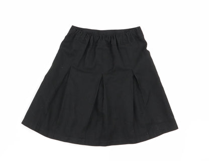 Preworn Girls Black   Pleated Skirt Size 3-4 Years