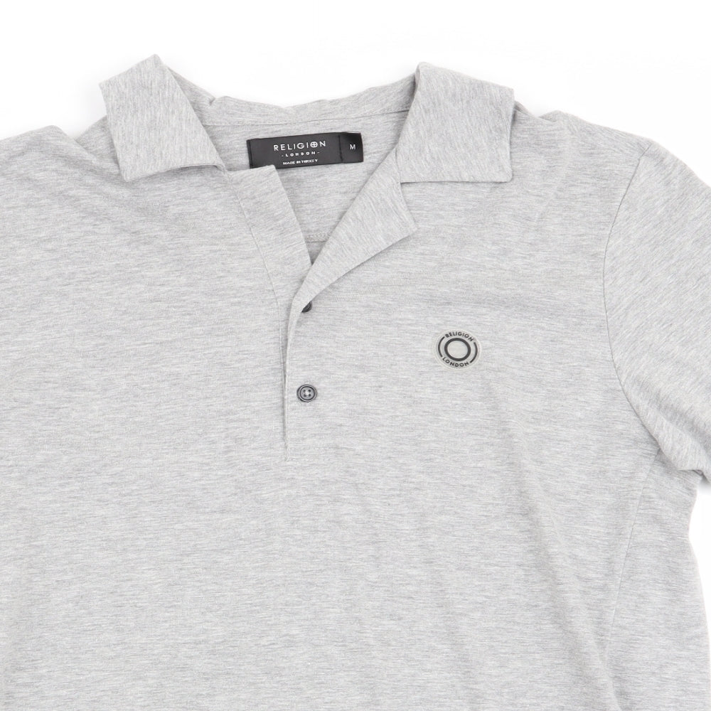 Religion Mens Grey    Polo Size M