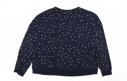 love to lounge Womens Black Geometric  Top Pyjama Top Size 14
