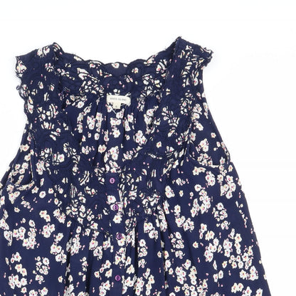 Womens UK Size 8 River Island Blue Basic Blouse