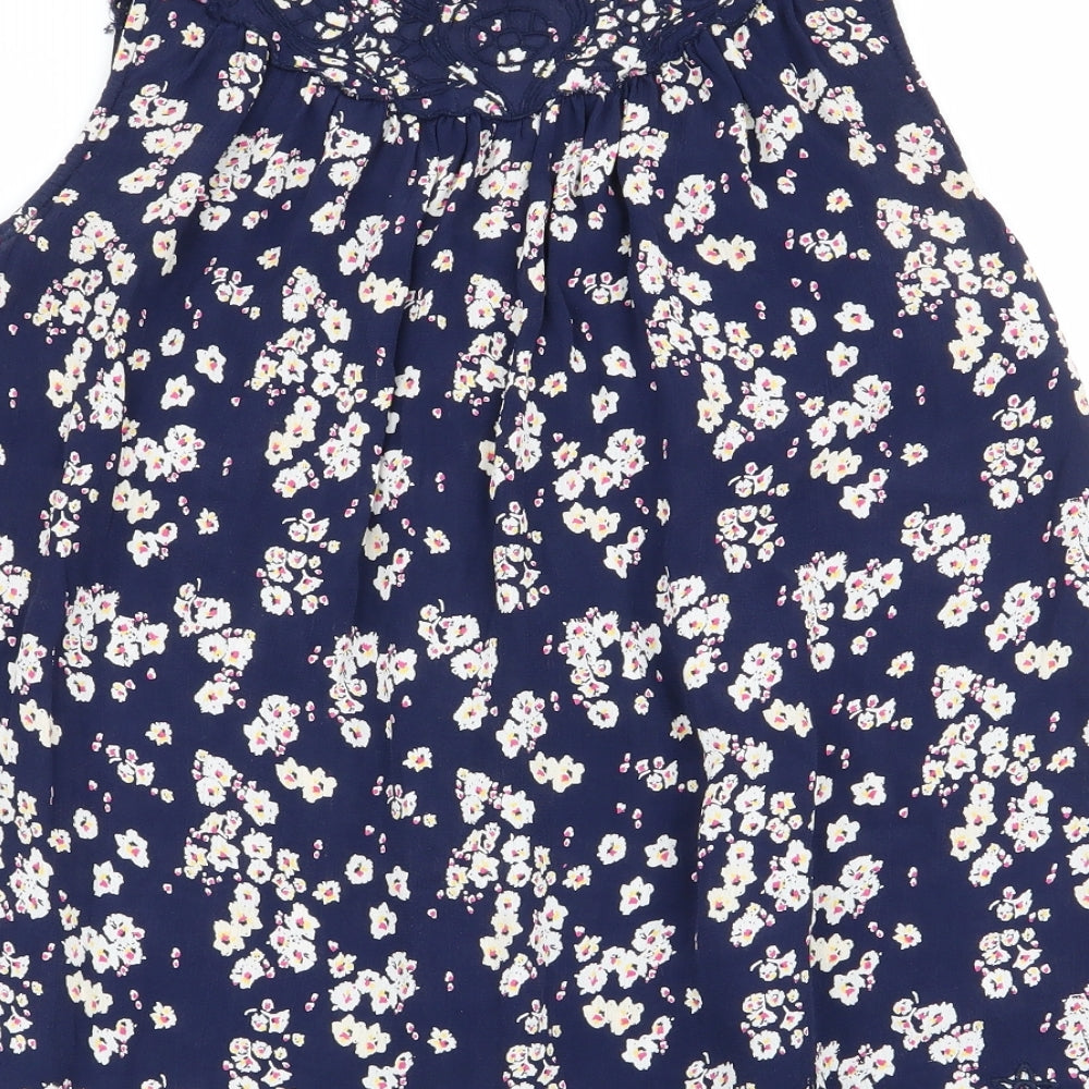 Womens UK Size 8 River Island Blue Basic Blouse