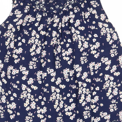 Womens UK Size 8 River Island Blue Basic Blouse