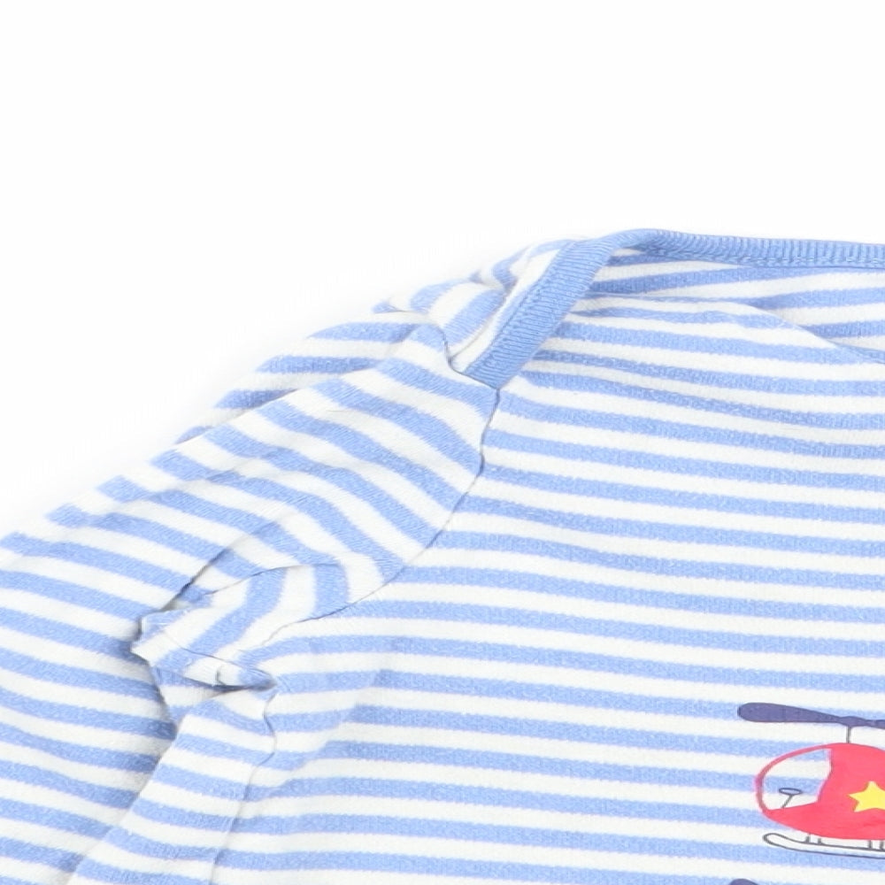 F&F Boys Multicoloured Striped  Babydoll Pyjama Top Size 18-24 Months