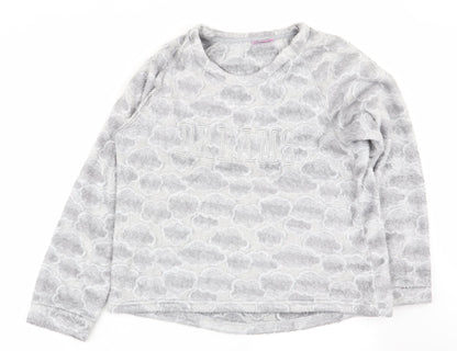 ESMARA Womens Grey Geometric  Babydoll Pyjama Top Size 14