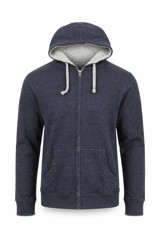 Mens UK Size M Asda George Blue Full Zip Jumper