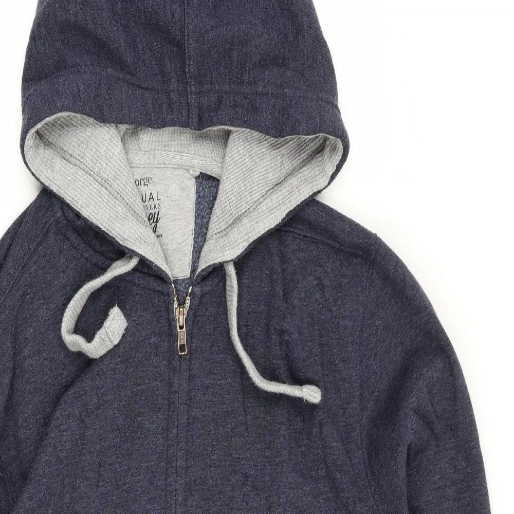 Asda George Mens Blue   Full Zip Jumper Size M