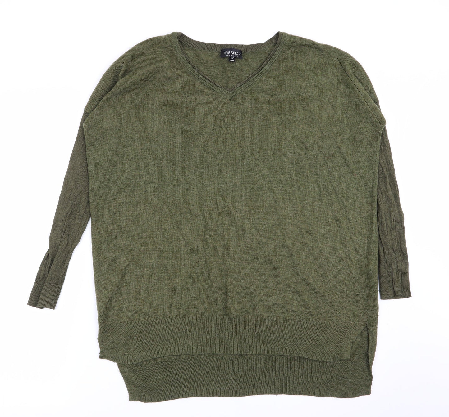 Womens UK Size 8 Topshop Green Pullover Jumper