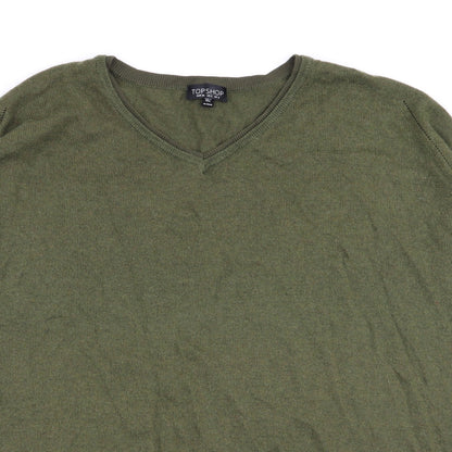 Womens UK Size 8 Topshop Green Pullover Jumper