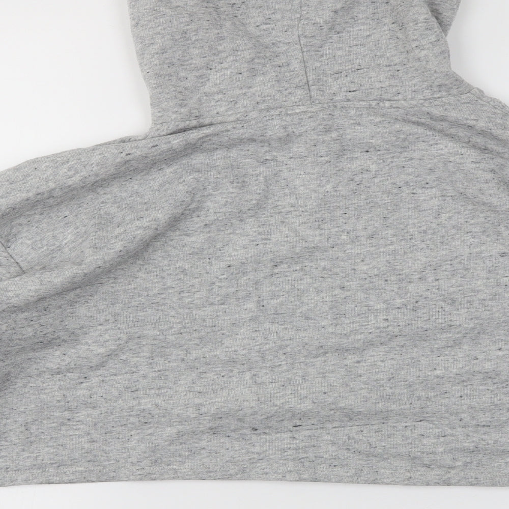 Brand and care label for H&M women’s grey jumper, size L