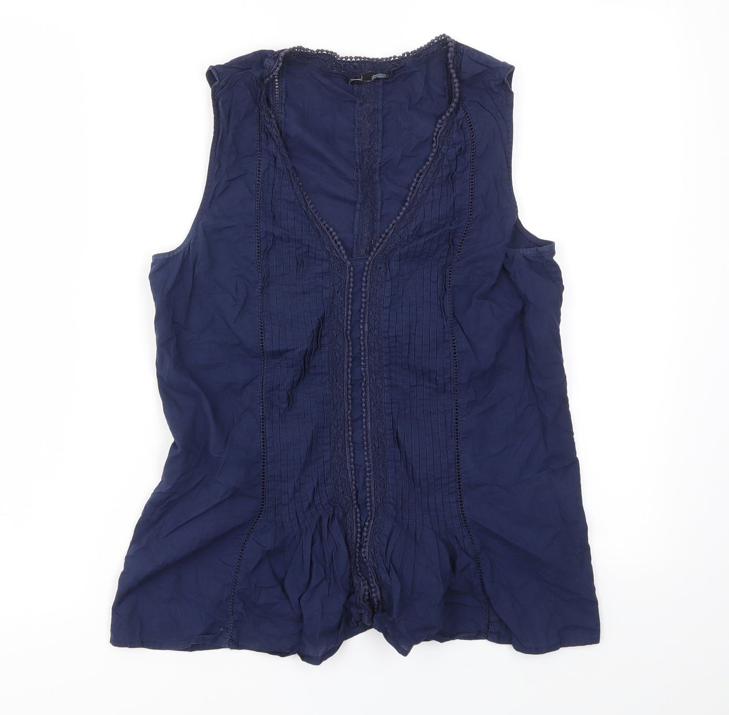 Warehouse Womens Blue   Basic T-Shirt Size 12