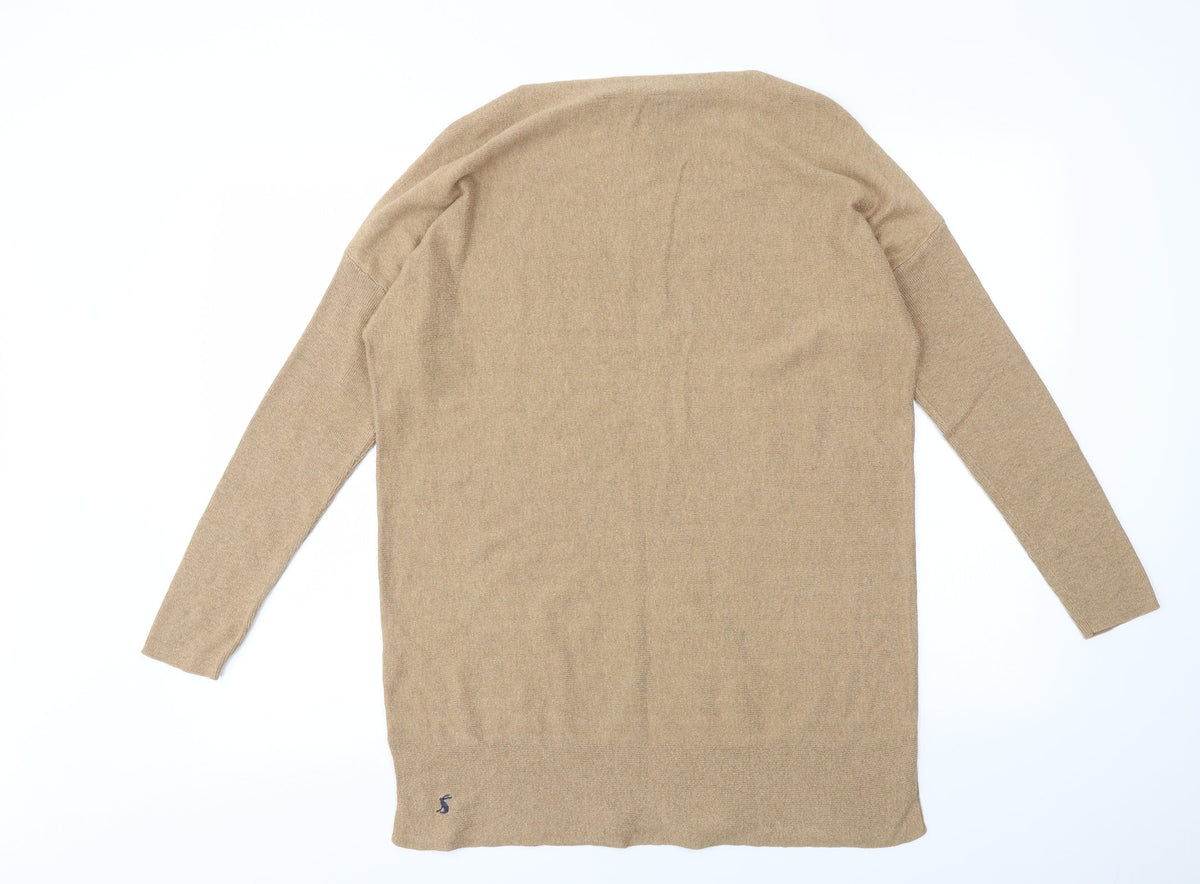 Back view of JOUELS women’s beige jumper, size UK 10