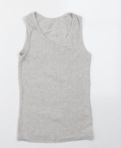 M&S Girls Grey   Basic T-Shirt Size 11-12 Years