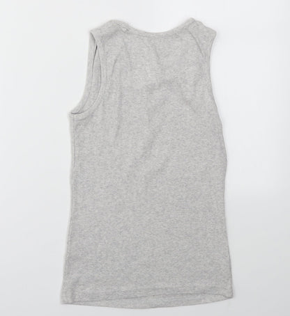 M&S Girls Grey   Basic T-Shirt Size 11-12 Years