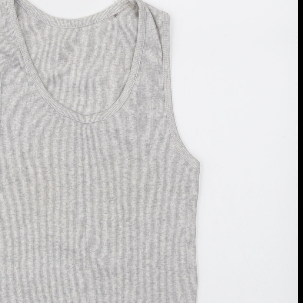 M&S Girls Grey   Basic T-Shirt Size 11-12 Years