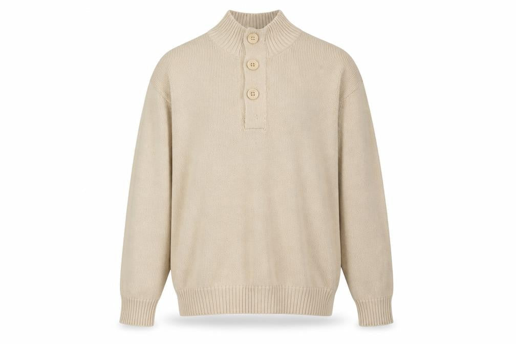 Mens UK Size M Cotton Traders Beige Pullover Sweatshirt