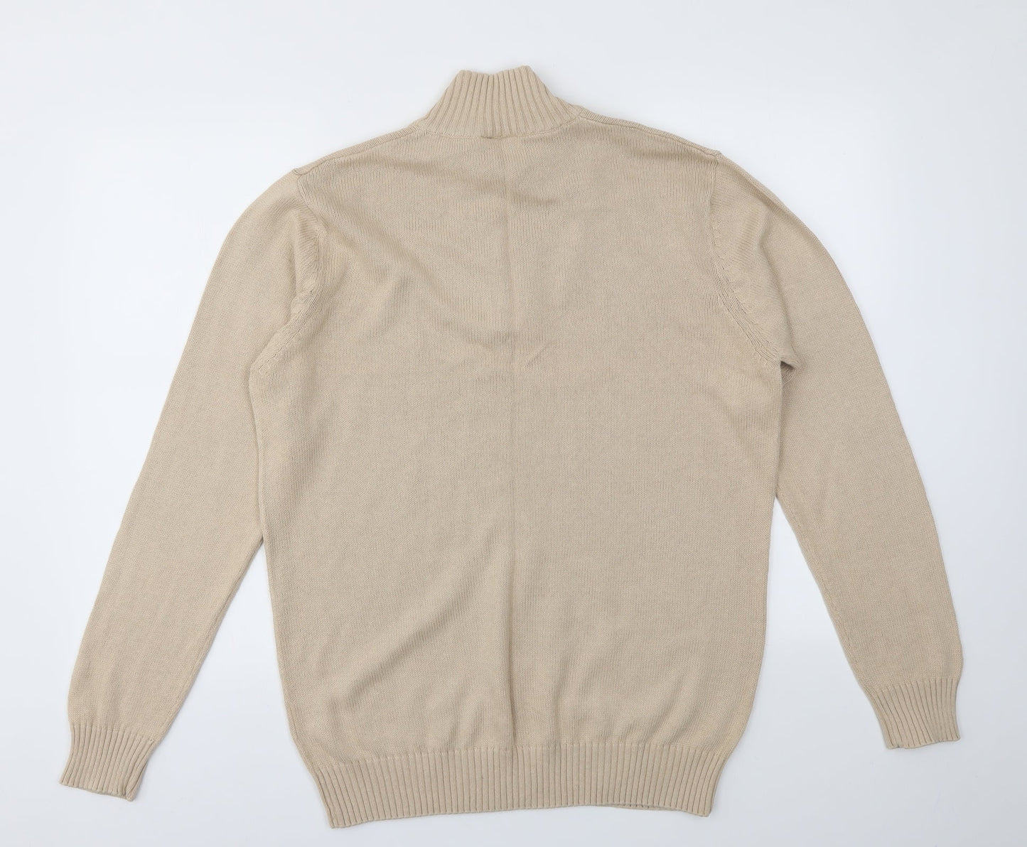 Mens UK Size M Cotton Traders Beige Pullover Sweatshirt