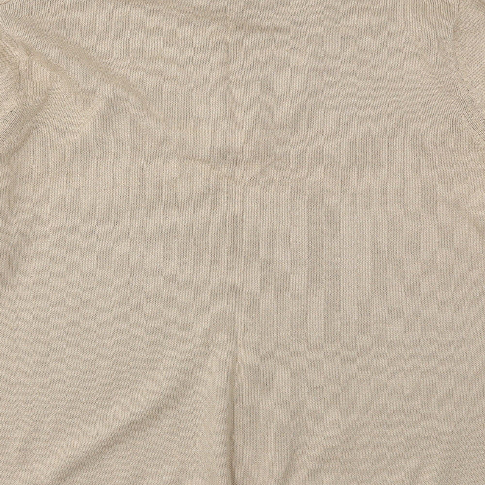 Mens UK Size M Cotton Traders Beige Pullover Sweatshirt