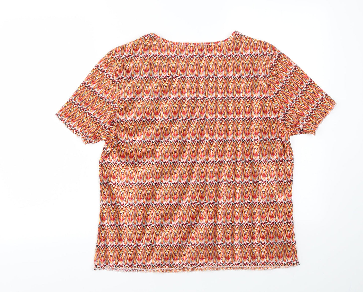 Womens UK Size XL Klass Orange Basic T-Shirt