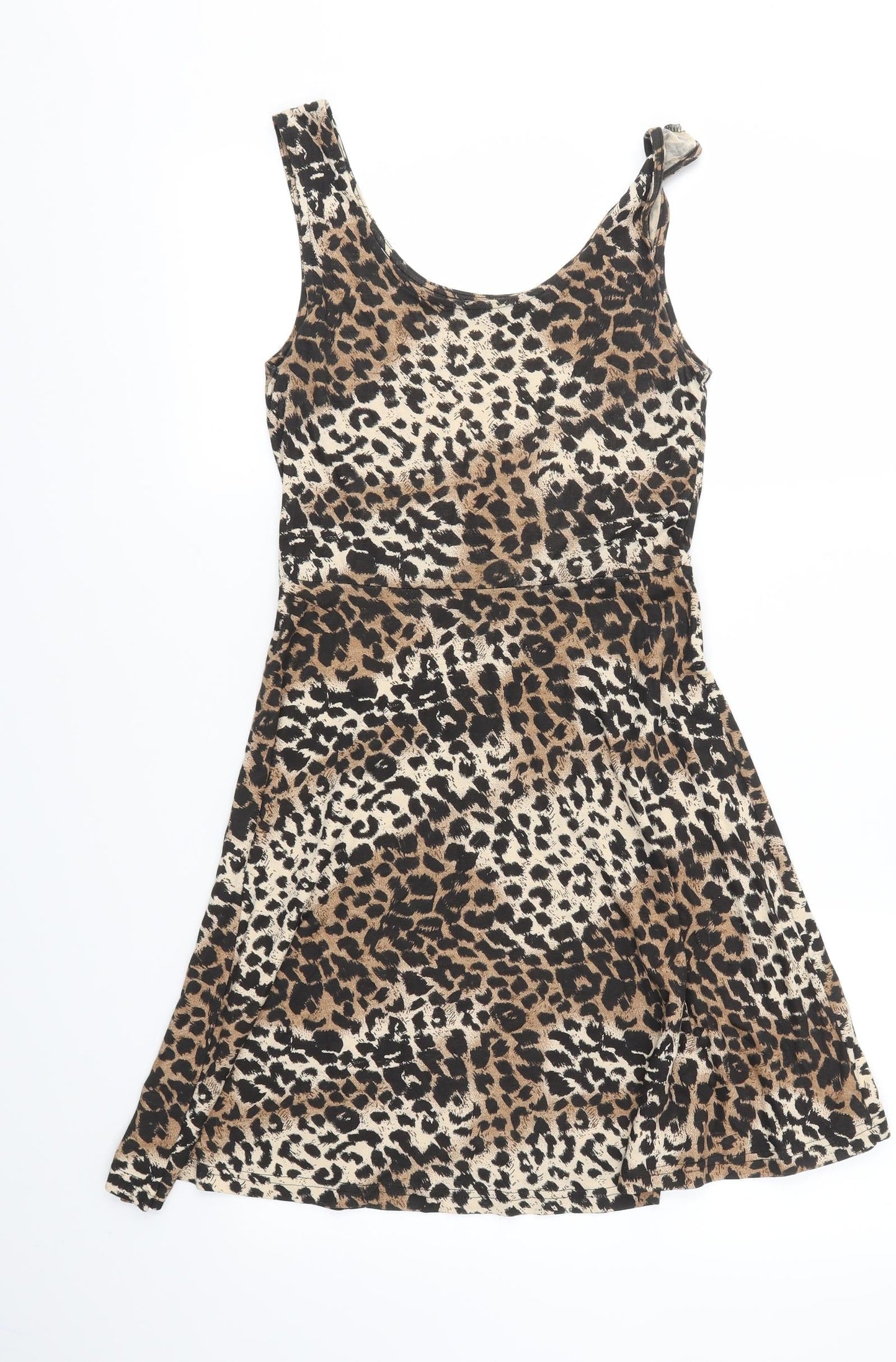 Primark Womens Brown Animal Print  Fit & Flare  Size 8