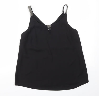 Womens UK Size 8 Dorothy Perkins Black Basic Blouse